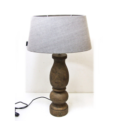 Lampa stołowa ceramiczna betonowa z abażurem 75cm